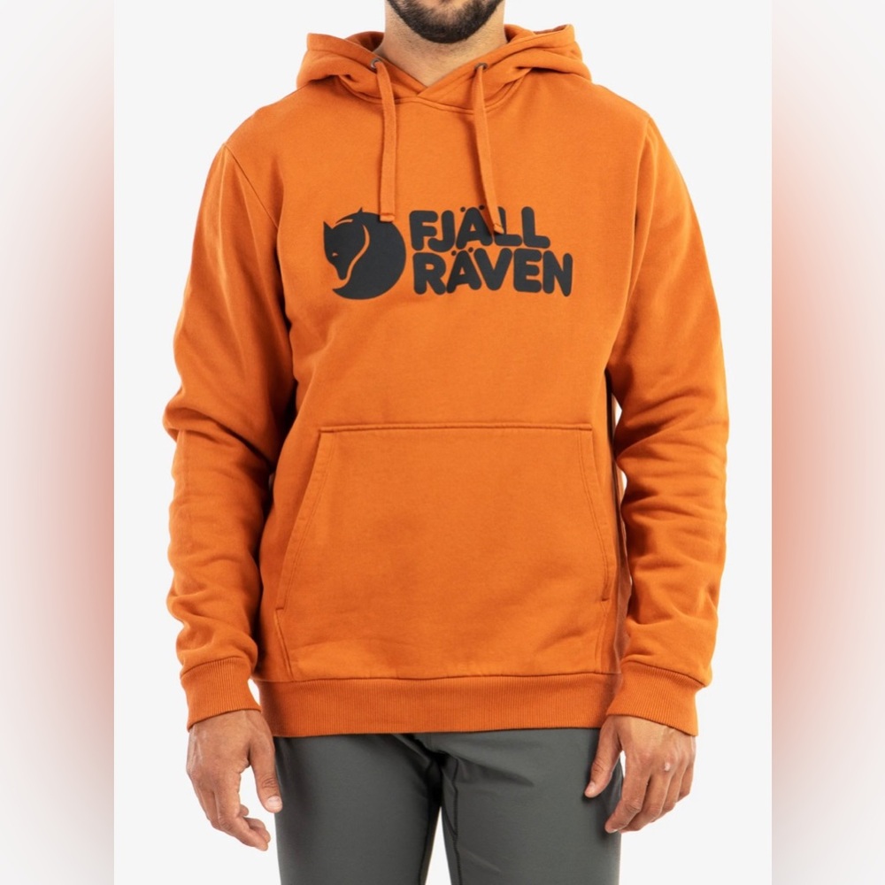 Fjällräven Logo Men's Hoodie Terracotta Color Large